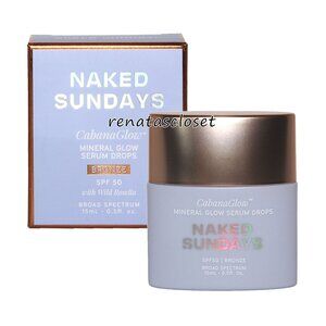 Naked Sundays CabanaGlow SPF 50 Mineral Glow Serum Drops - Bronze NWT/NIB
